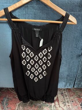 White House/Black Market S embellished tank top